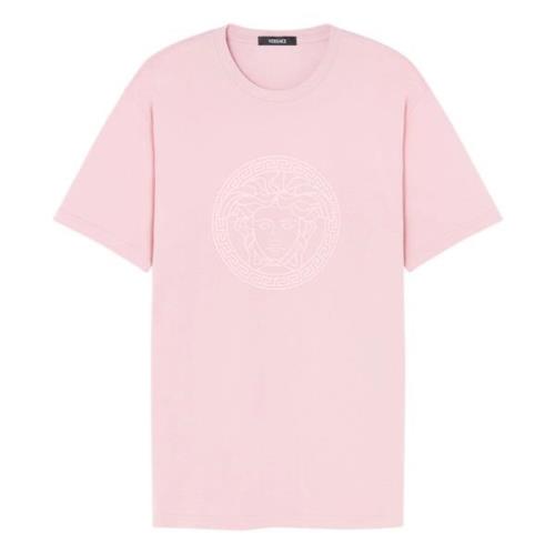 Versace Rosa Medusa Motiv T-shirts och Polos Pink, Dam