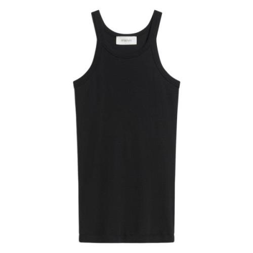 Sportmax Svart Ribbad Halterneck Skjorta Black, Dam