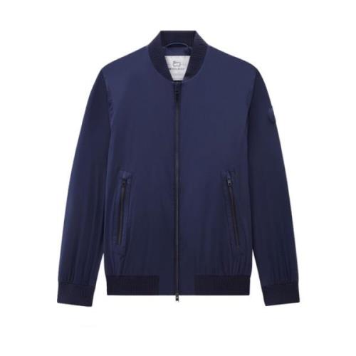 Woolrich Nylon Bomberjacka Matt Finish Blue, Herr