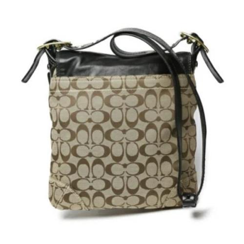 Coach Pre-owned Pre-owned Tyg axelremsvskor Beige, Dam