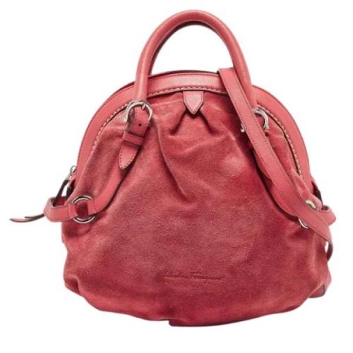 Salvatore Ferragamo Pre-owned Pre-owned Laeder axelremsvskor Pink, Dam