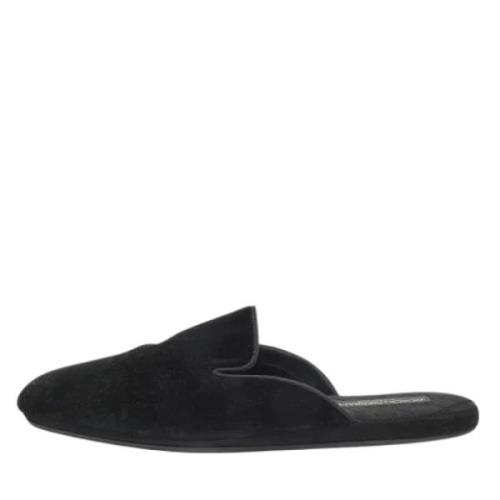 Dolce & Gabbana Pre-owned Pre-owned Sammet mules Black, Herr