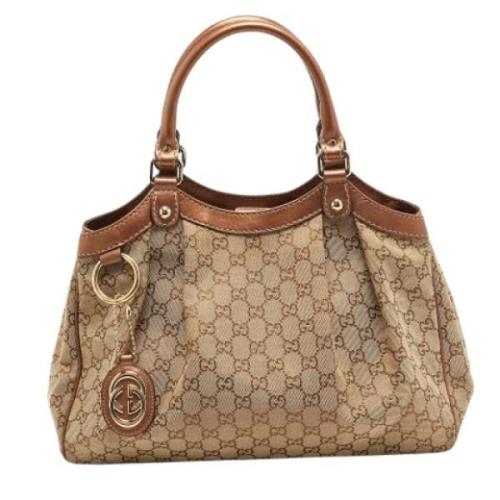 Gucci Vintage Pre-owned Canvas totevskor Brown, Dam