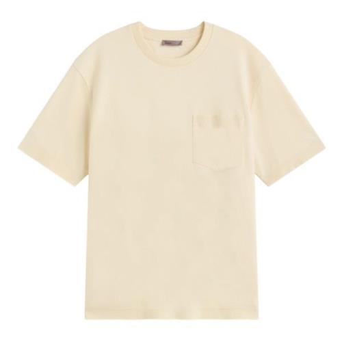 Herno Varm Jersey Stickad Effekt T-shirt Beige, Herr