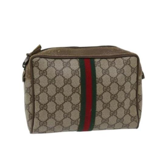 Gucci Vintage Pre-owned Laeder kuvertvskor Beige, Dam