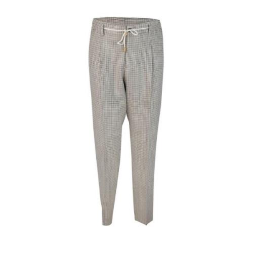 Lubiam Chino Byxor med Elastisk Midja Gray, Herr