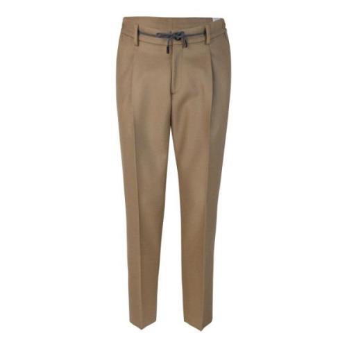 Lubiam Brun Chino Byxor med Fickor Brown, Herr