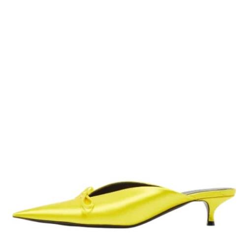 Balenciaga Vintage Pre-owned Satin mules Yellow, Dam