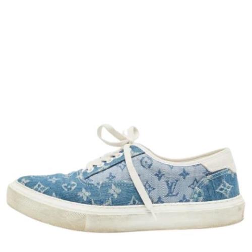 Louis Vuitton Vintage Pre-owned Denim sneakers Blue, Herr