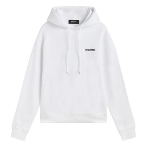 Dsquared2 Cool Fit Horror Lodge Hoodie White, Herr