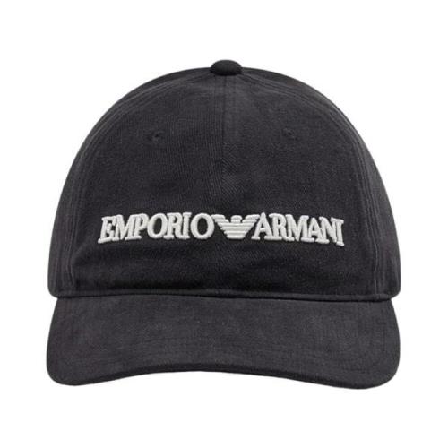 Emporio Armani Baseball Cap Klassisk Stil Svart Blue, Herr