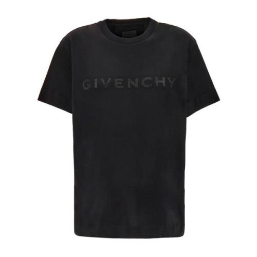 Givenchy Casual Bomull T-shirt för Män Black, Dam