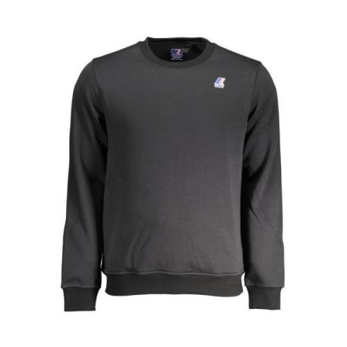 K-Way Svart Bomullströja Långärmad Crew Neck Black, Herr