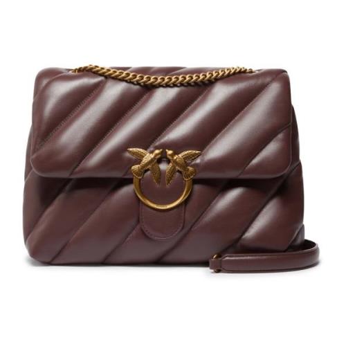 Pinko Love Bag Puff Brun Läder Brown, Dam