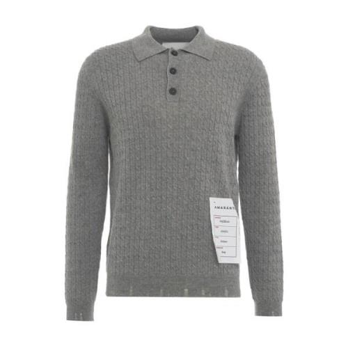 Amaránto Grå Stickad Tröja Aw24 Gray, Herr