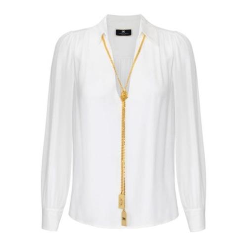 Elisabetta Franchi Ivory Skjorta Elegant Stil White, Dam