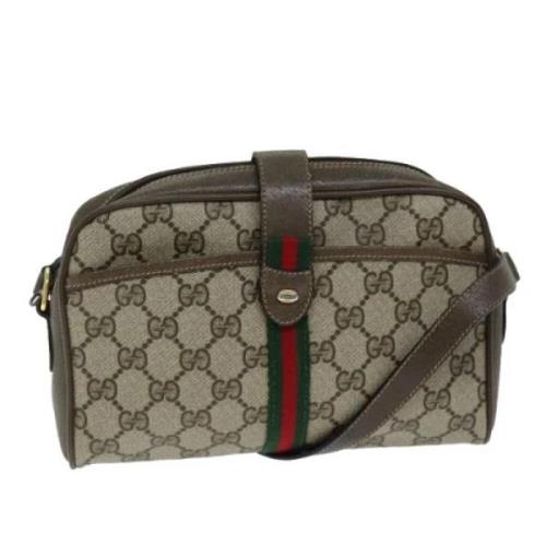 Gucci Vintage Pre-owned Canvas gucci-vskor Beige, Dam