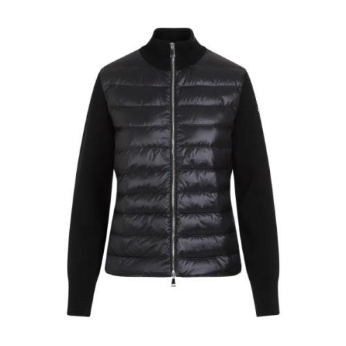 Moncler Tricot Cardigan i Svart Black, Dam