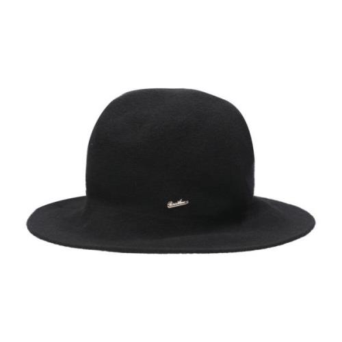 Borsalino Svart Ull Kashmir Cloche Hatt Black, Unisex