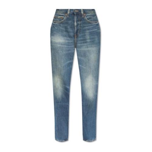 Saint Laurent Slim-fit jeans Blue, Dam