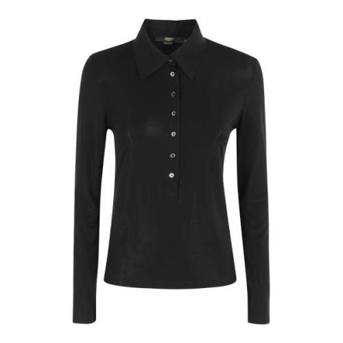 Seventy Klassisk Polo Tröja för Män Black, Dam