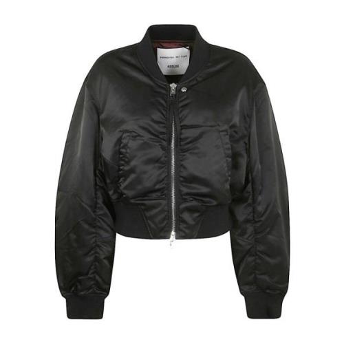 Agolde Svart Bomberjacka Black, Dam