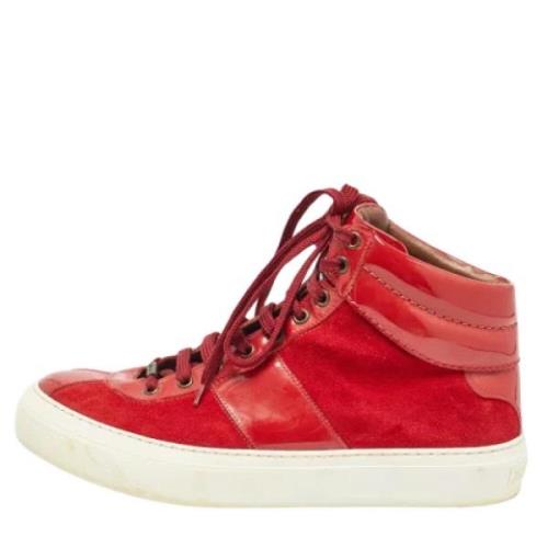 Jimmy Choo Pre-owned Pre-owned Laeder sneakers Red, Herr