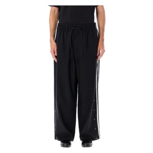 Y-3 Svart Track Pant med 3 Ränder Black, Herr