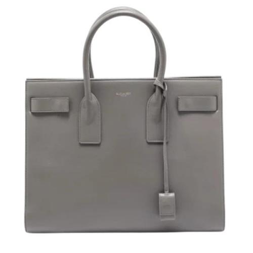 Yves Saint Laurent Vintage Pre-owned Laeder totevskor Gray, Dam