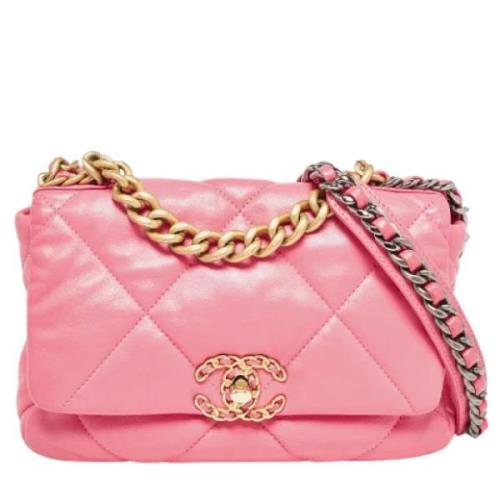 Chanel Vintage Pre-owned Laeder axelremsvskor Pink, Dam