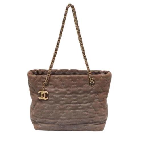 Chanel Vintage Pre-owned Laeder totevskor Brown, Dam