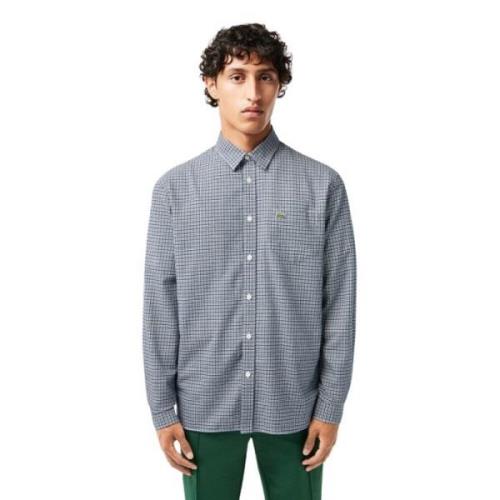 Lacoste Herr Långärmad Casual Skjorta Multicolor, Herr