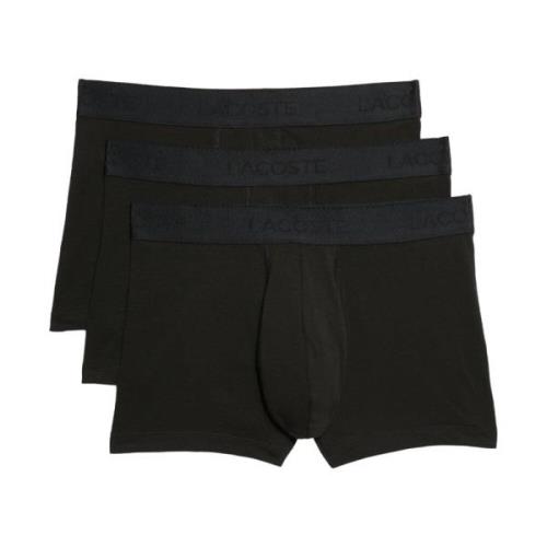 Lacoste Svarta Boxershorts Paket Black, Herr