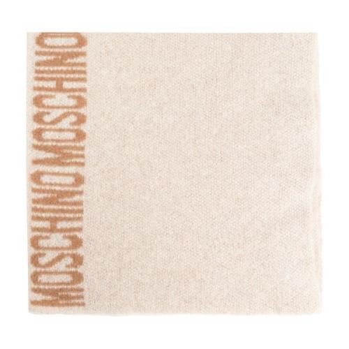 Moschino Halsduk med logo Beige, Unisex