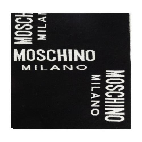 Moschino Halsduk med logo Black, Unisex