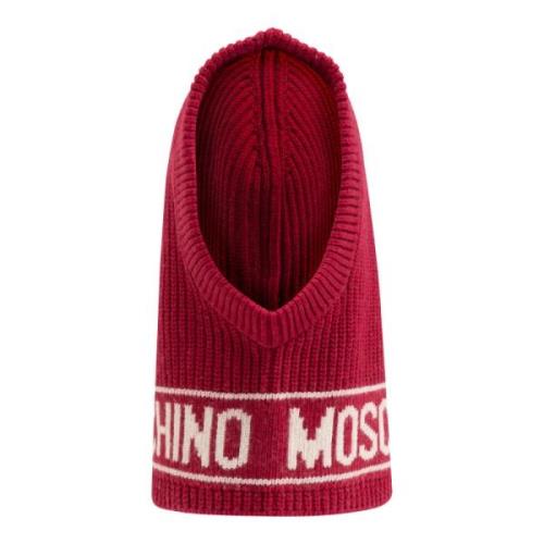 Moschino Balaclava med logotyp Red, Unisex