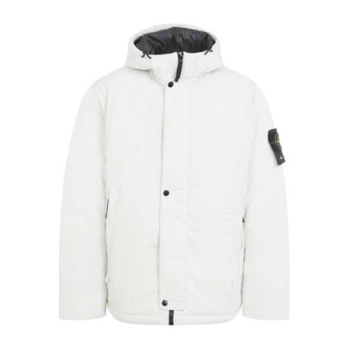 Stone Island Polyesterjacka Gips V0097 White, Herr