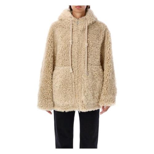 Urbancode Shearling Huva Jacka Bisquit Aw24 Beige, Dam