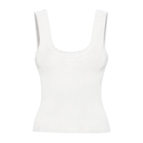 Alexander Wang Tanktopp med präglat logotyp White, Dam