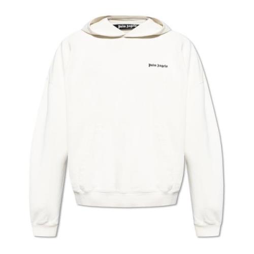 Palm Angels Hoodie White, Herr