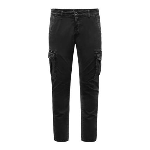 BomBoogie Slim Fit Cargo Byxor Black, Herr