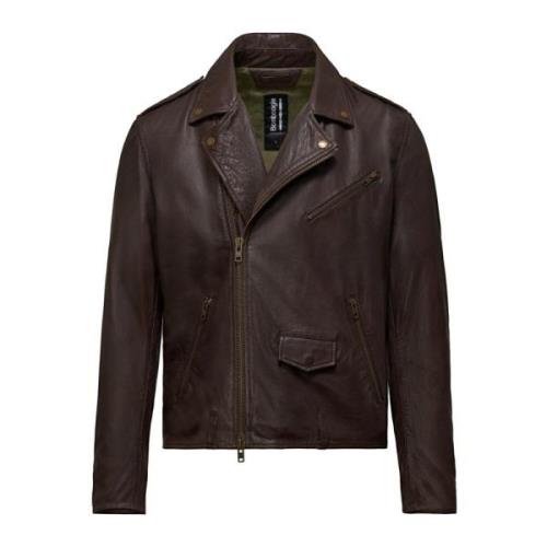 BomBoogie Leather Jackets Brown, Herr