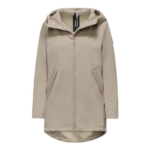 BomBoogie Softshell Huva Parkas Beige, Dam