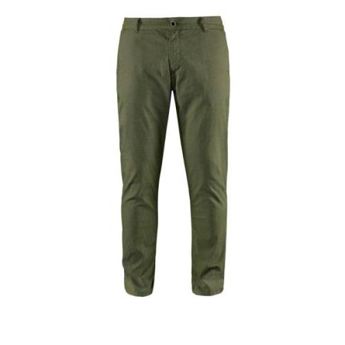 BomBoogie Overdyed bomull chino byxor Green, Herr