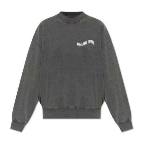 Anine Bing Sweatshirt med logotyp Gray, Dam