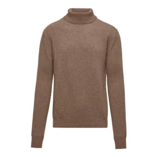 BomBoogie Varm Ullblandad Turtleneck Brown, Herr