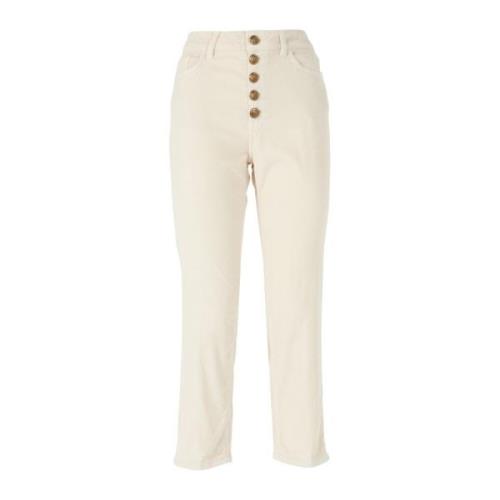 Dondup Stiliga Jeans med Koons Gioiello Detalj Beige, Dam