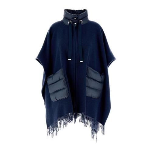 Herno Varm Poncho Jacka Blue, Dam