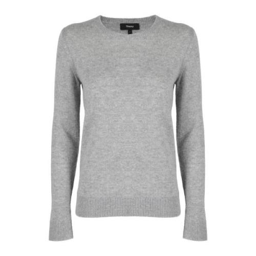 Theory Klassisk Crew Neck Tröja Gray, Dam