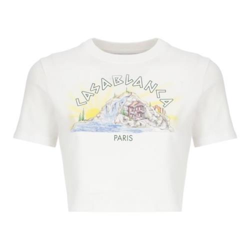 Casablanca Mountain River Print T-shirt White, Dam